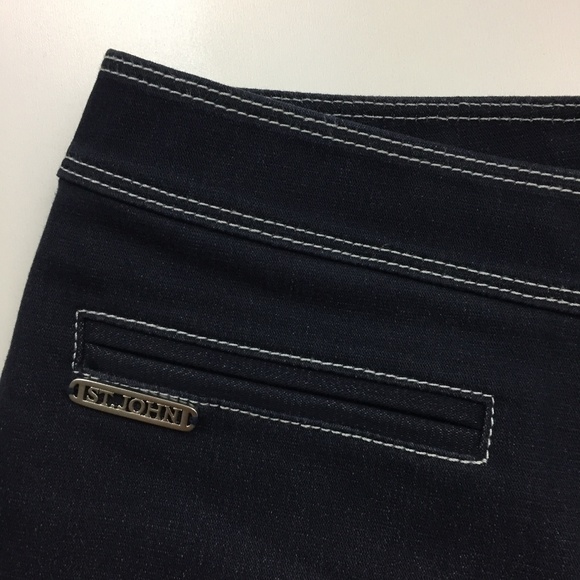 ST JOHN SPORT White Stitching Cropped Jeans - Picture 3 of 8